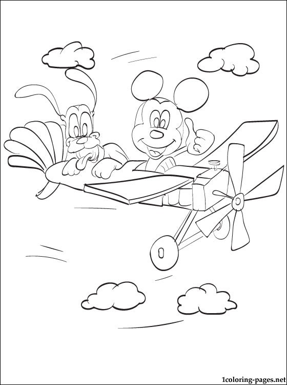 Pluto And Mickey Mouse Coloring Pages - Coloring Home