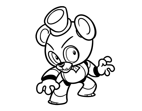 Toy Freddy from Five Nights at Freddy's coloring page - Coloringcrew.com