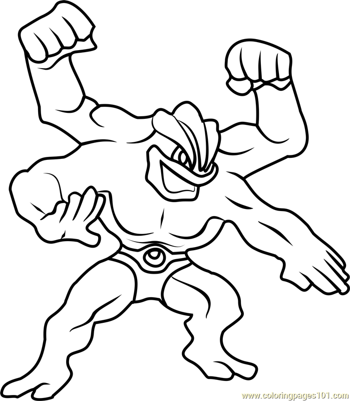 Gigantamax Machamp Coloring Page Coloring Pages