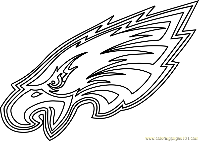 Philadelphia Eagles Logo Coloring Page For Kids Free NFL Printable 