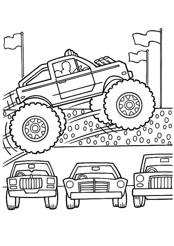 Monster truck coloring pages, Cars coloring pages, Truck coloring pages