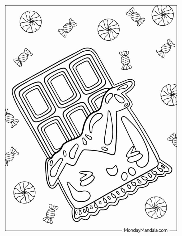 24 Candy Coloring Pages (Free PDF Printables)