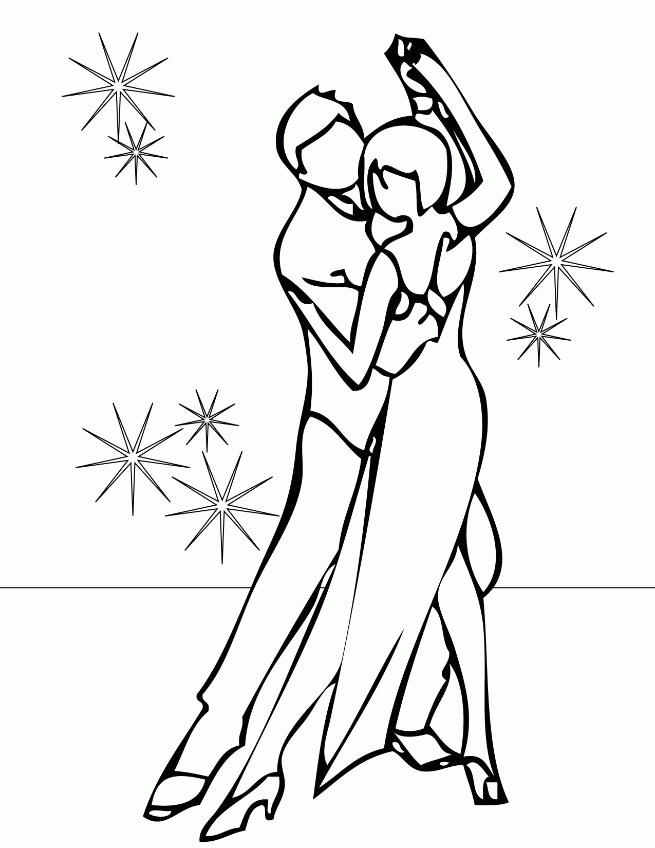 Dancing Coloring Pages - Handipoints
