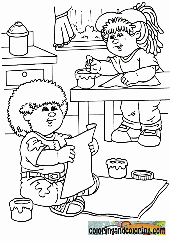 Coloring Page - Toddler Painting Online
