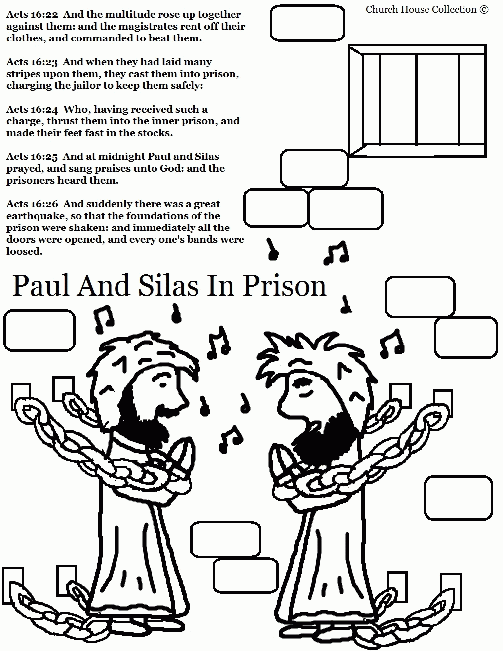 Paul And Silas Coloring Pages