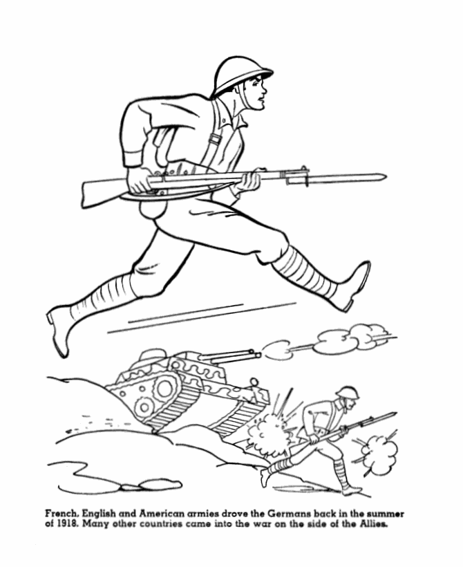 Veterans Day Coloring Pages - World War I - US Veterans Coloring ...