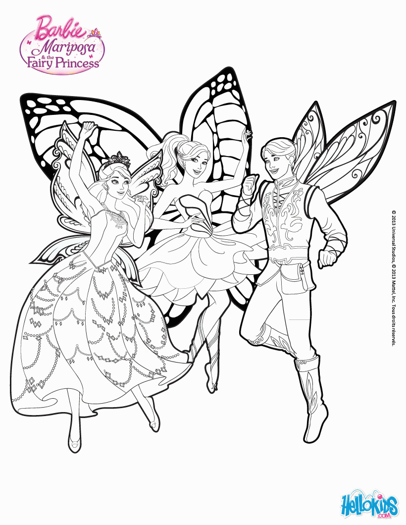 BARBIE MARIPOSA coloring pages - Celebration in Flutterfield