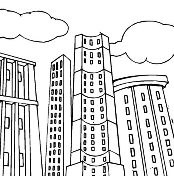 Buildings Coloring Pages - Coloring Home