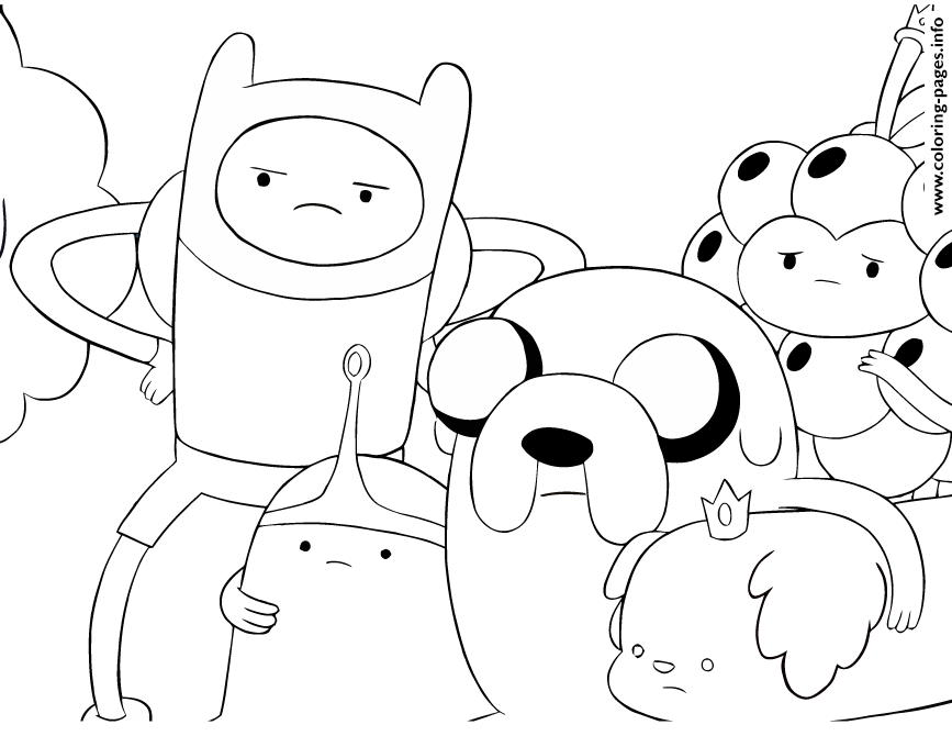 Cartoon Network Adventure Time Coloring Pages Printable