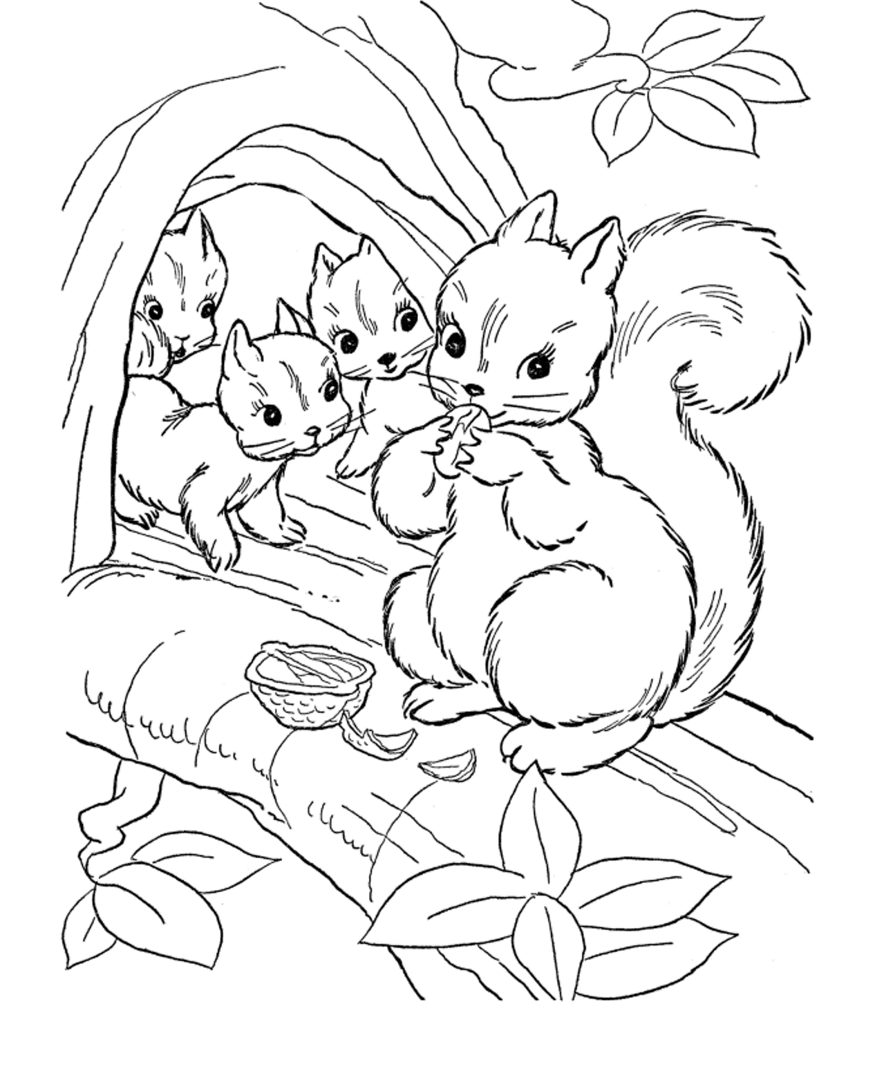 Squirrel Colouring Pictures : Squirrel Coloring Pages For Children ...