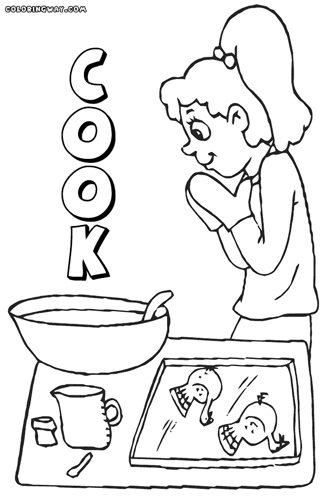 Cook coloring pages | Coloring pages to download and print
