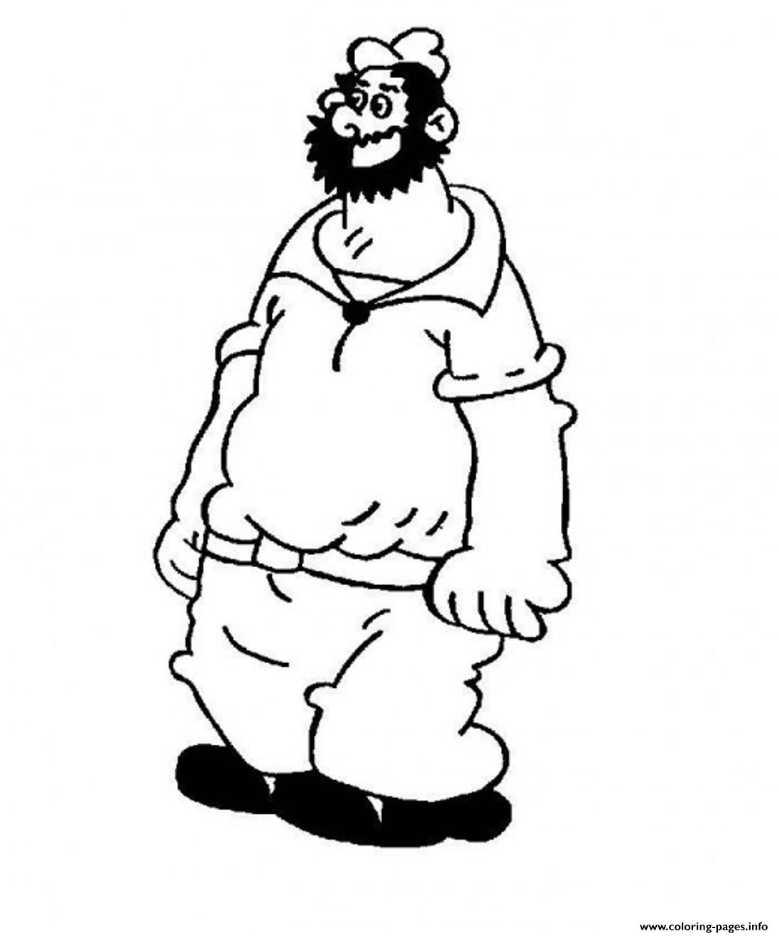 Print bluto popeye sd2b3 Coloring pages