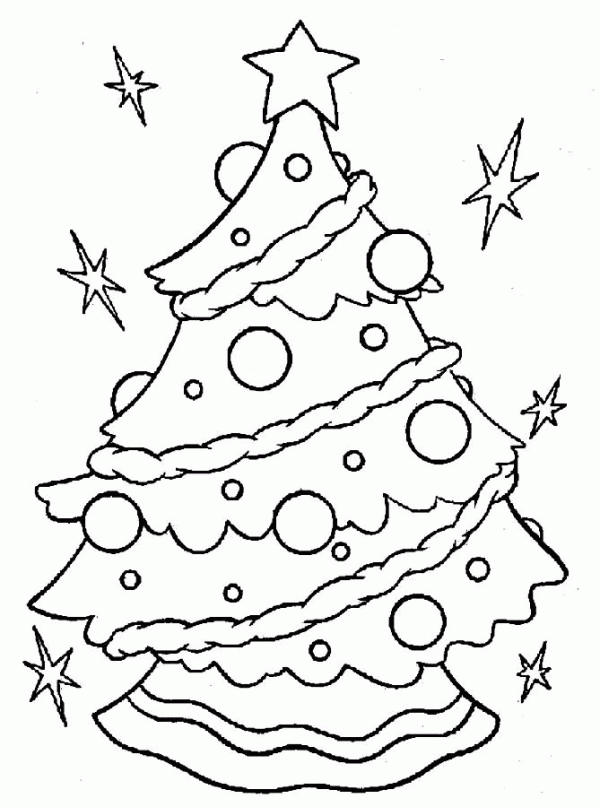 Christmas Tree Coloring Pages Children - Christian Coloring Pages ...
