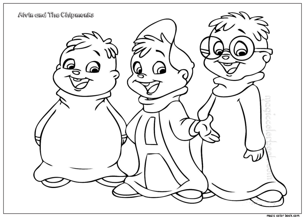 Alvin and The Chipmunks free Printable