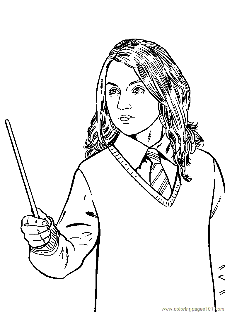 Harry Potter Ginny Coloring Page - Coloring Home