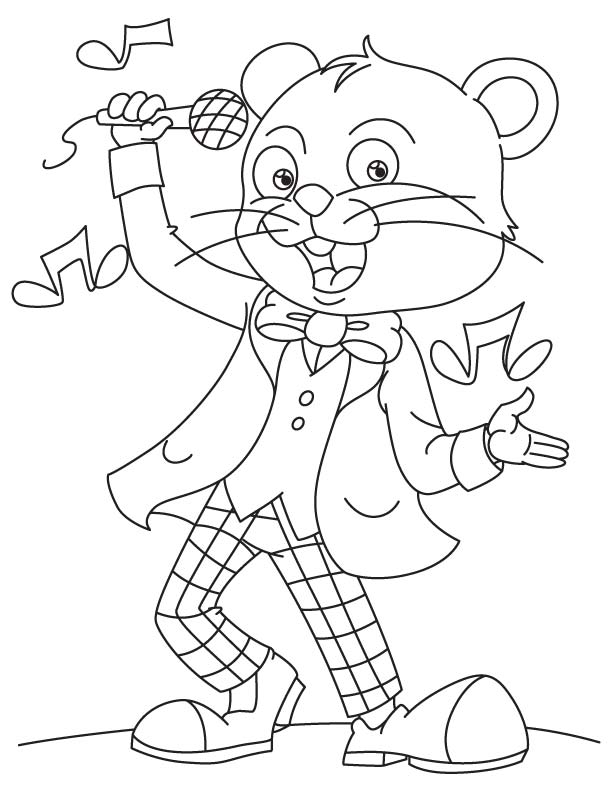 Tom a singer coloring page | Download Free Tom a singer coloring ...