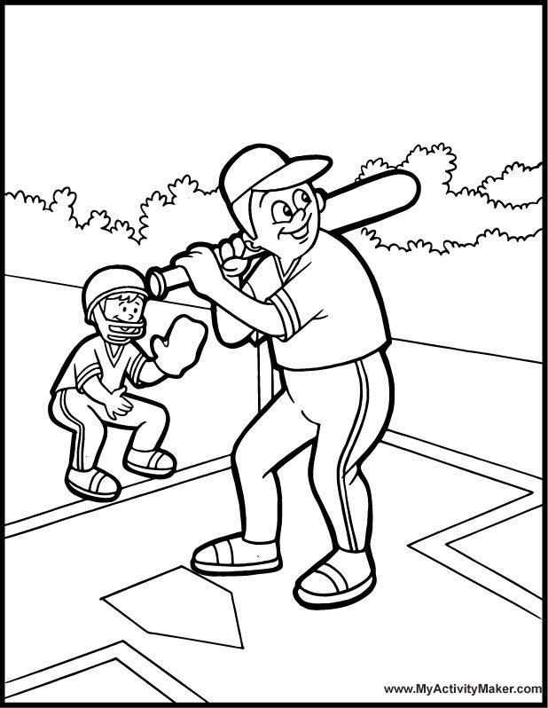 baseball coloring pages 45 / Baseball / Kids printables coloring pages