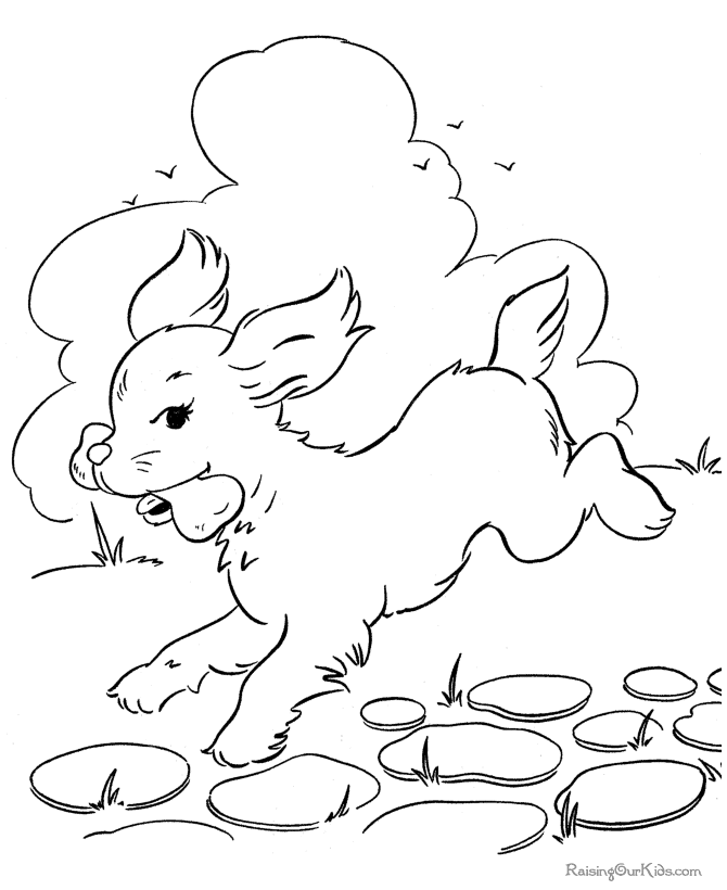 Free dog coloring pages 003