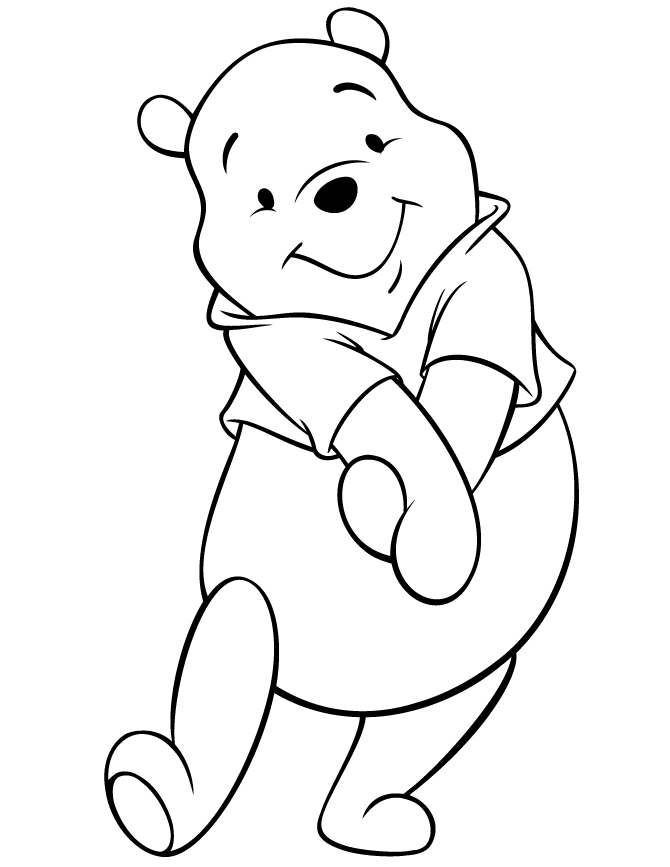 Free Printable Winnie The Pooh Bear Coloring Pages | H & M 
