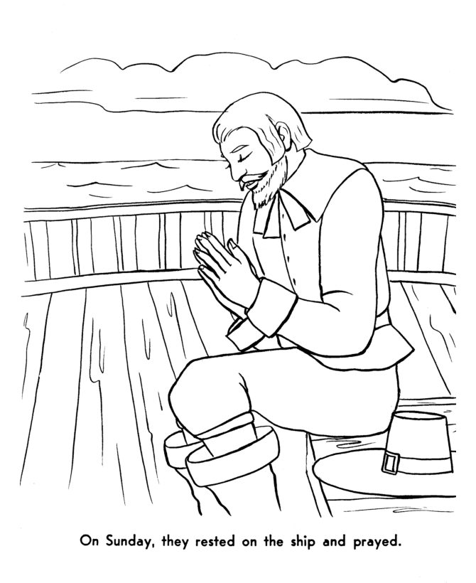 Bible Printables: The Pilgrims Story Coloring pages - Thanksgiving ...