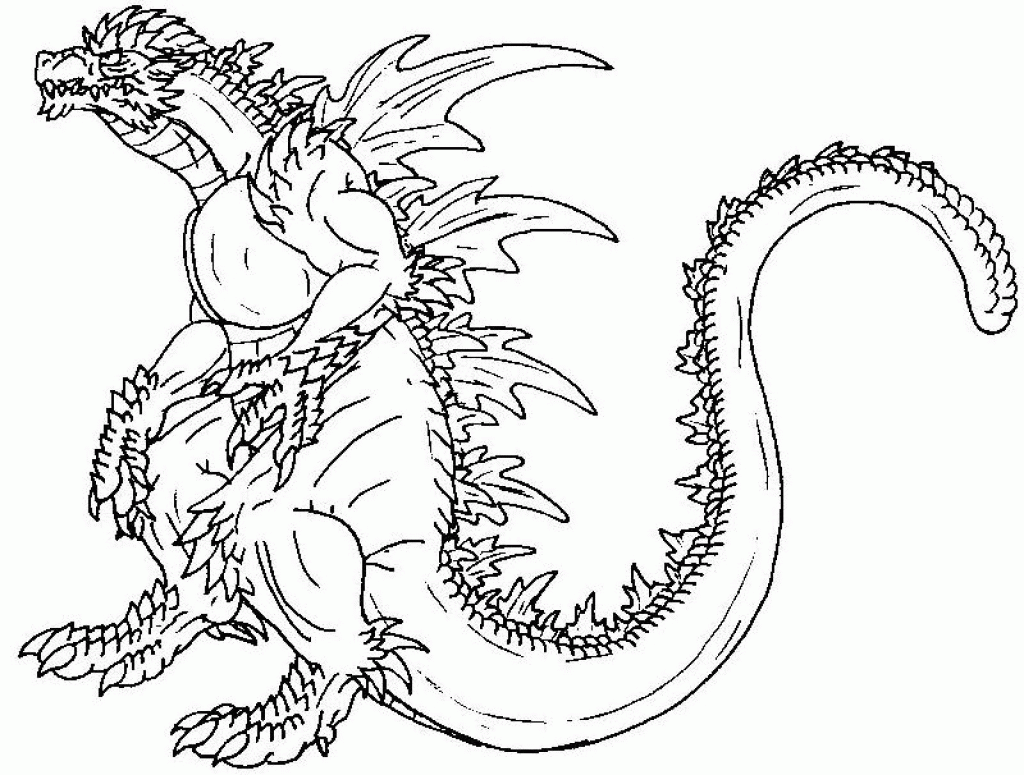 Godzilla Coloring Sheet - Coloring Pages for Kids and for Adults