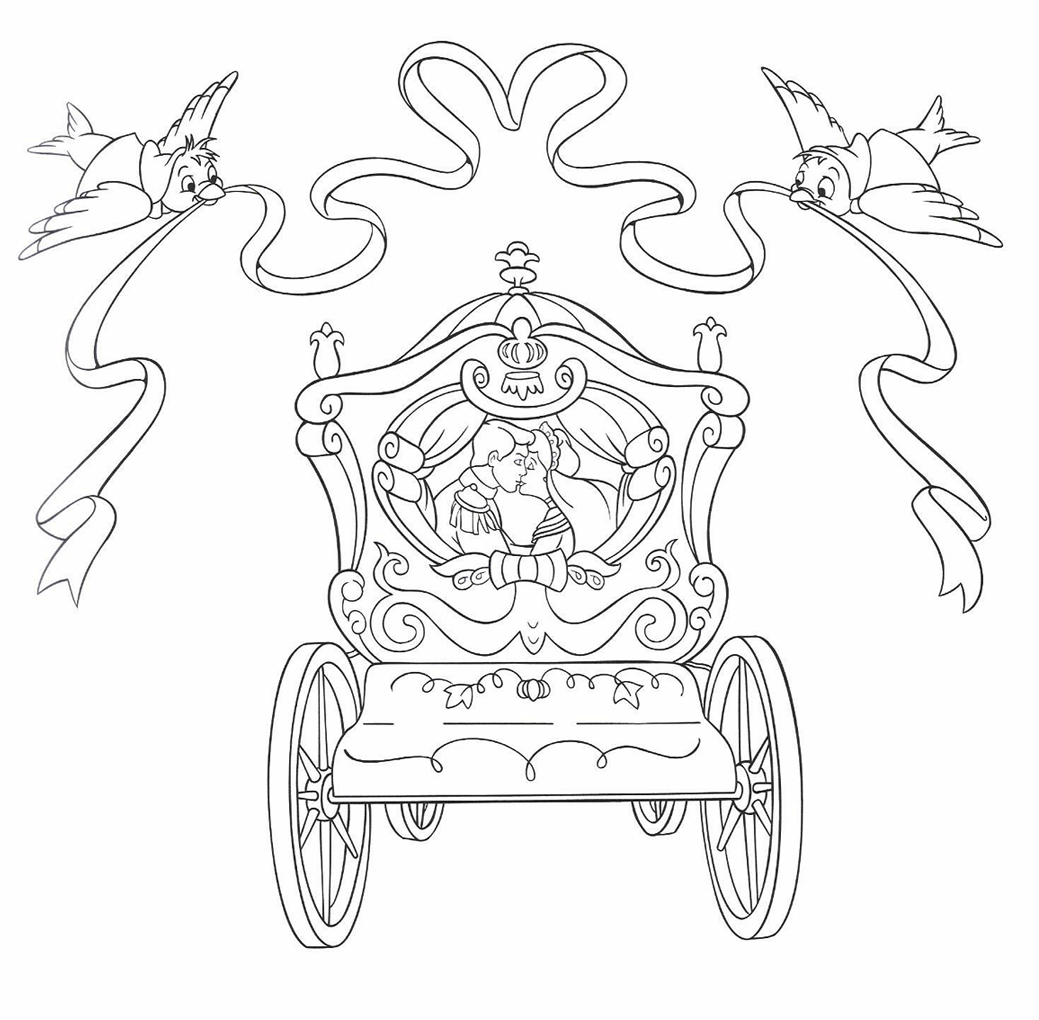 Cinderella Carriage Coloring Pages Coloring Home