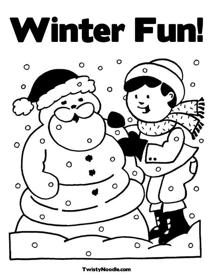 Coloring Page Winter Clothes - Coloring Page