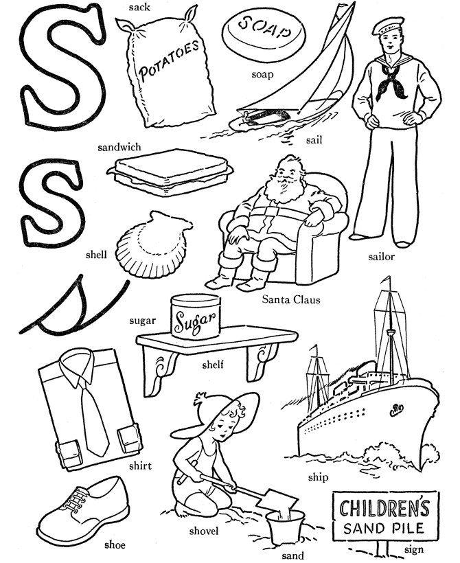 Free Letter S Coloring Pages Preschool, Download Free Letter S Coloring  Pages Preschool png images, Free ClipArts on Clipart Library