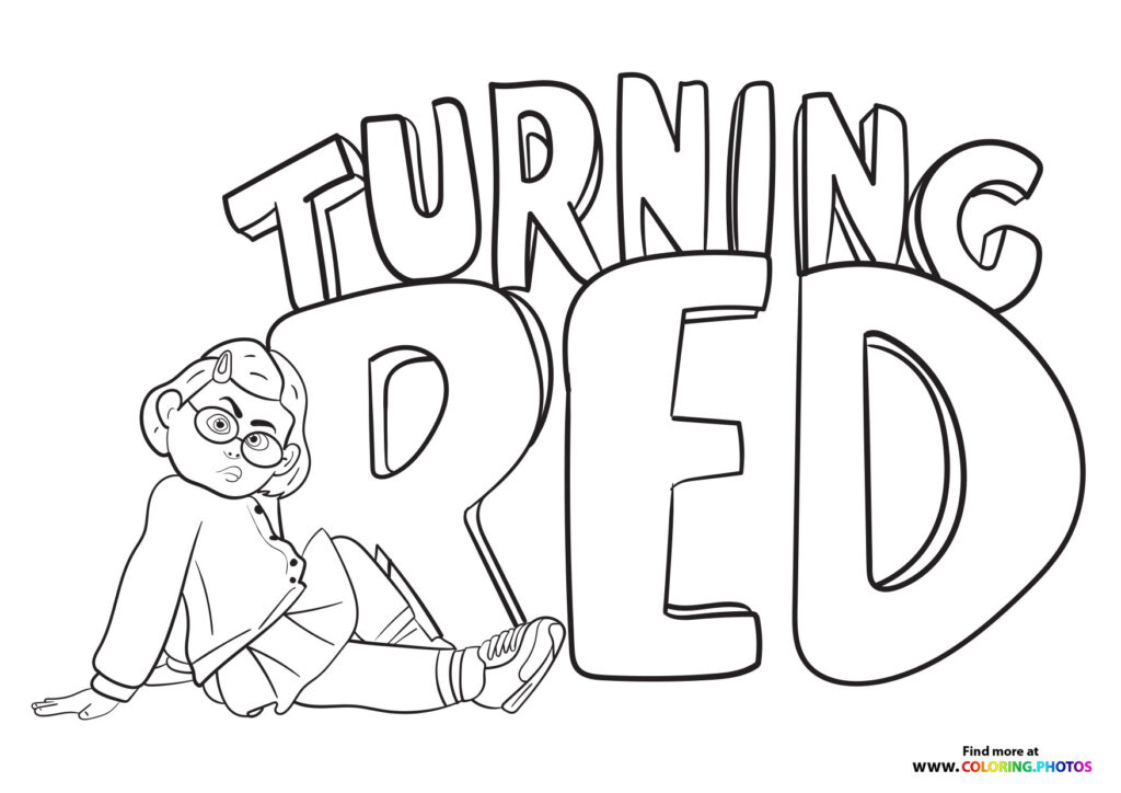 Turning Red coloring page