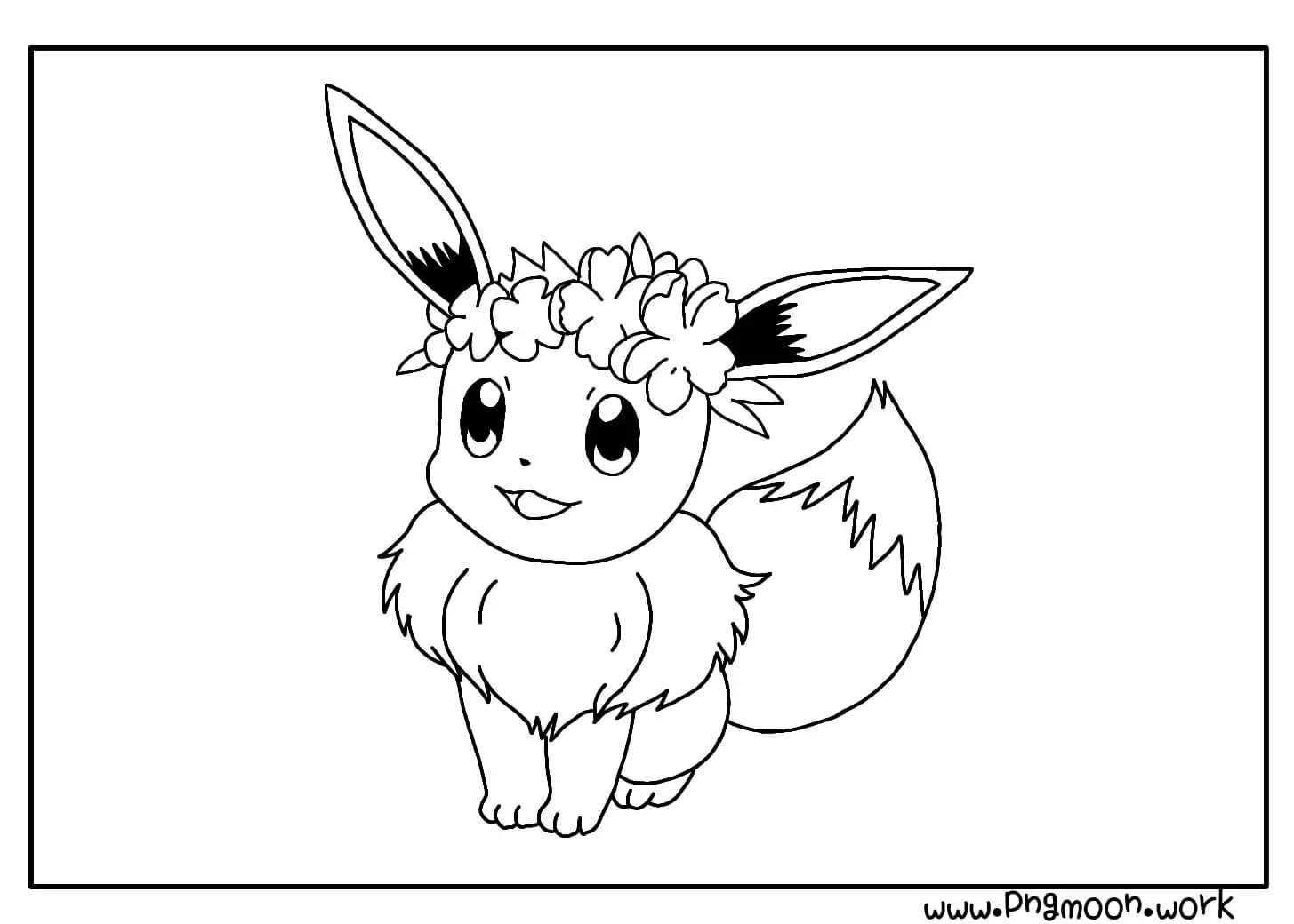 Eevee Pokemon Coloring Pages - Pngmoon- PNG images, Coloring Pages