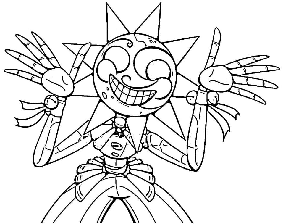 Sundrop FNAF 2 Coloring Page - Free Printable Coloring Pages for Kids