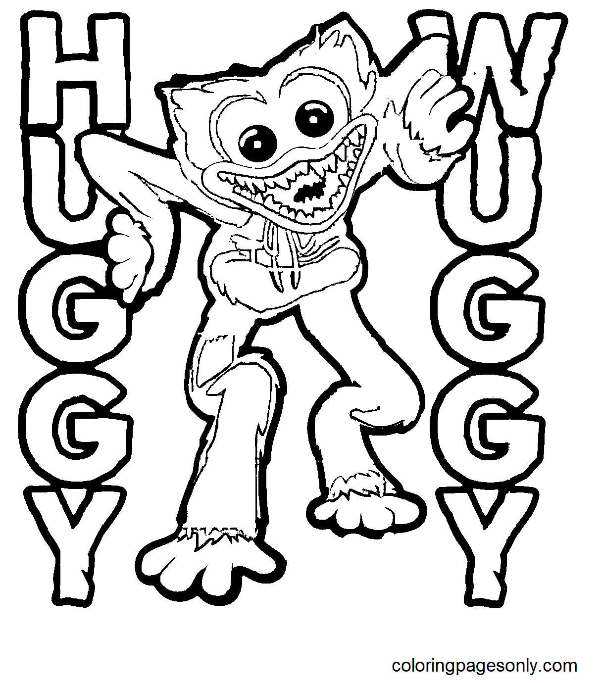 Printable Huggy Wuggy Coloring Pages