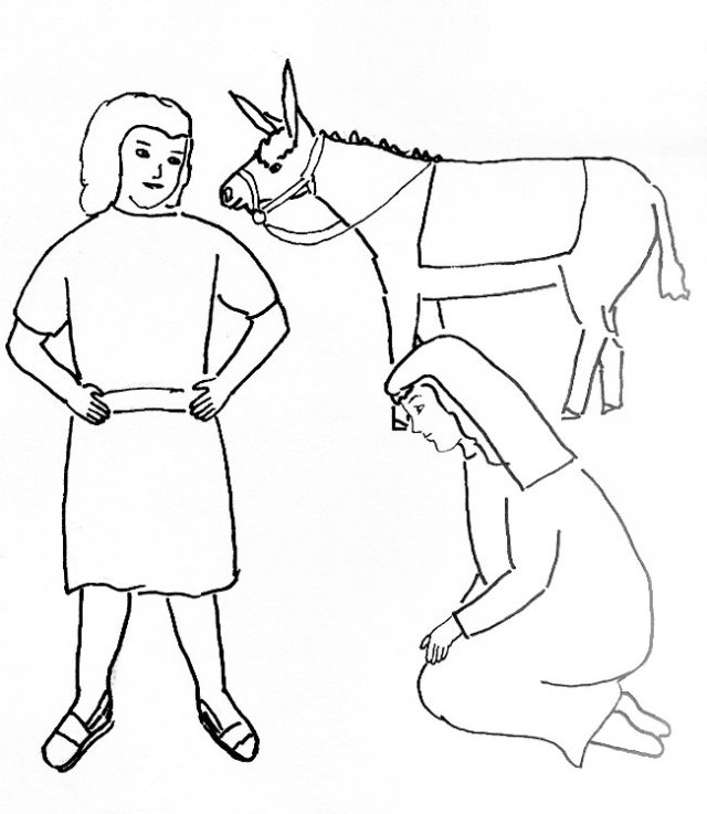 Bible Story Coloring Page for David and Abigail | Free Bible Stories for  Children