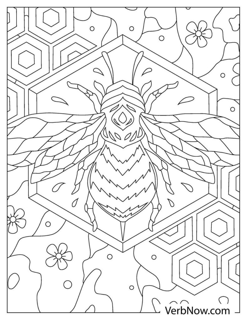 Free BEE Coloring Pages & Book for Download (Printable PDF) - VerbNow