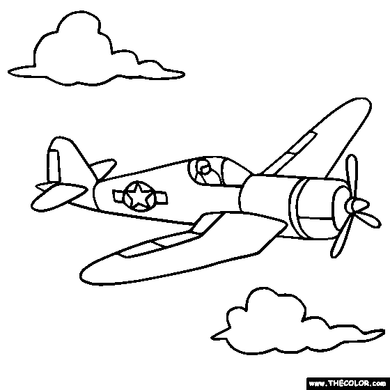 Fighter Plane Coloring Page | Online Color Plane | Airplane coloring pages, Coloring  pages, Online coloring pages