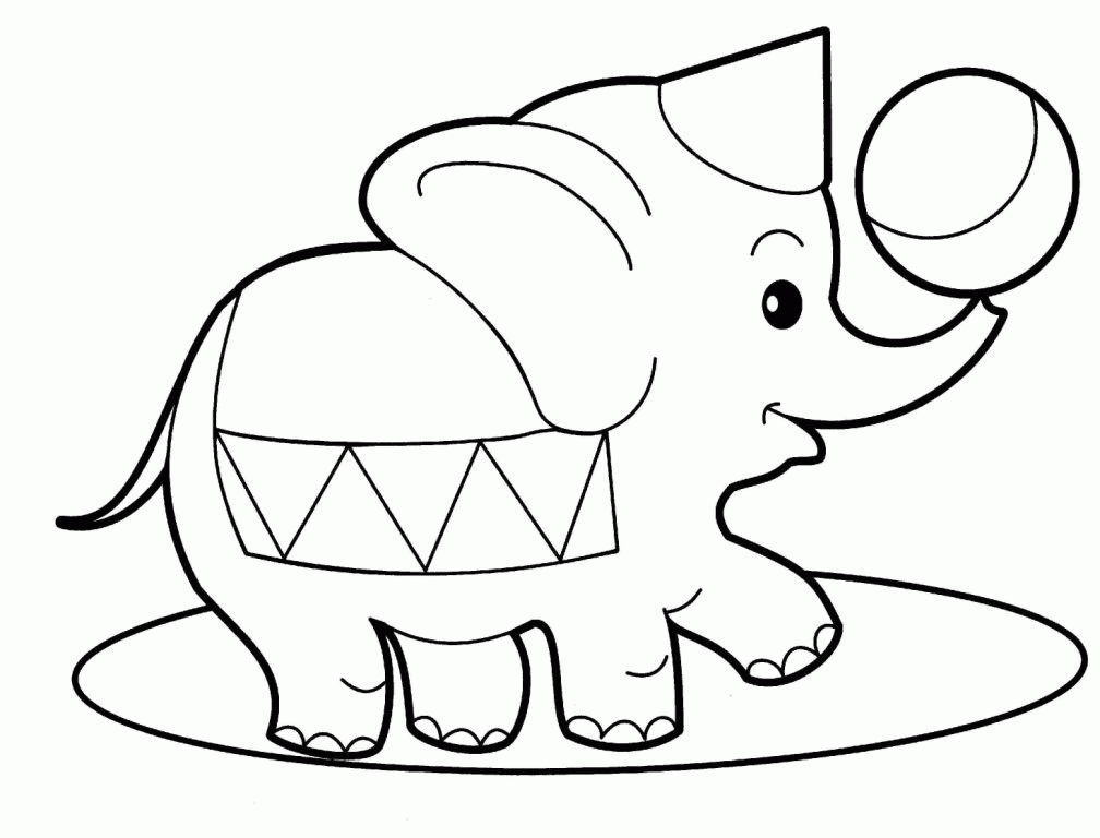 Easy Coloring Page For Kids Of Animals Free Coloring Page - Coloring Home