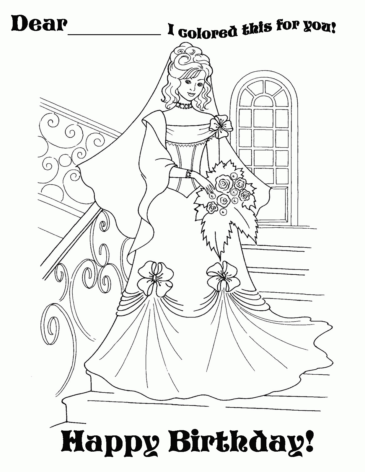 All Disney Princess Coloring Pages Happy Birthday   Coloring Pages ...