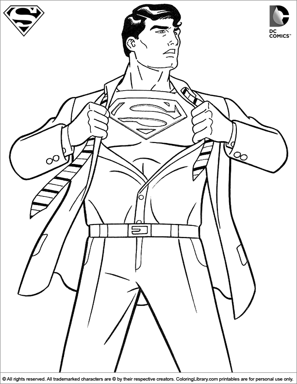 Free Superman Coloring Sheet - Pa-g.co