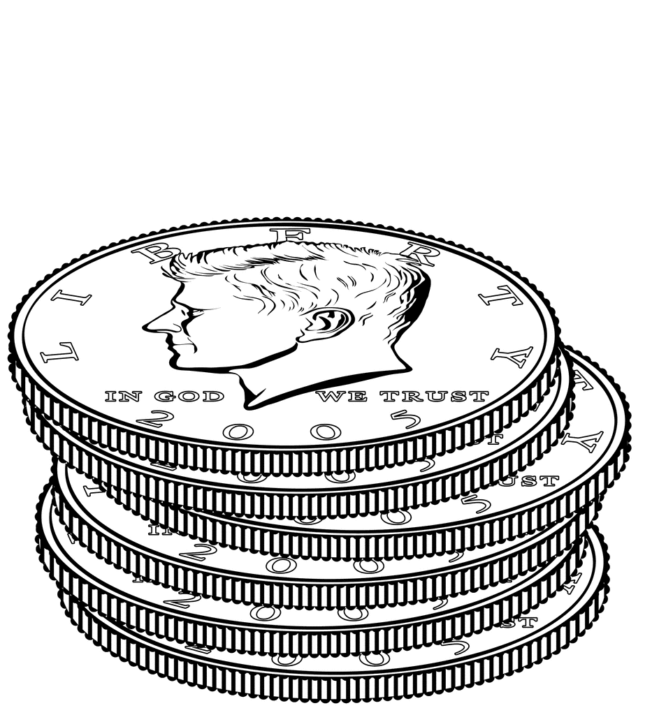 Money Coloring Page - Coloring Home