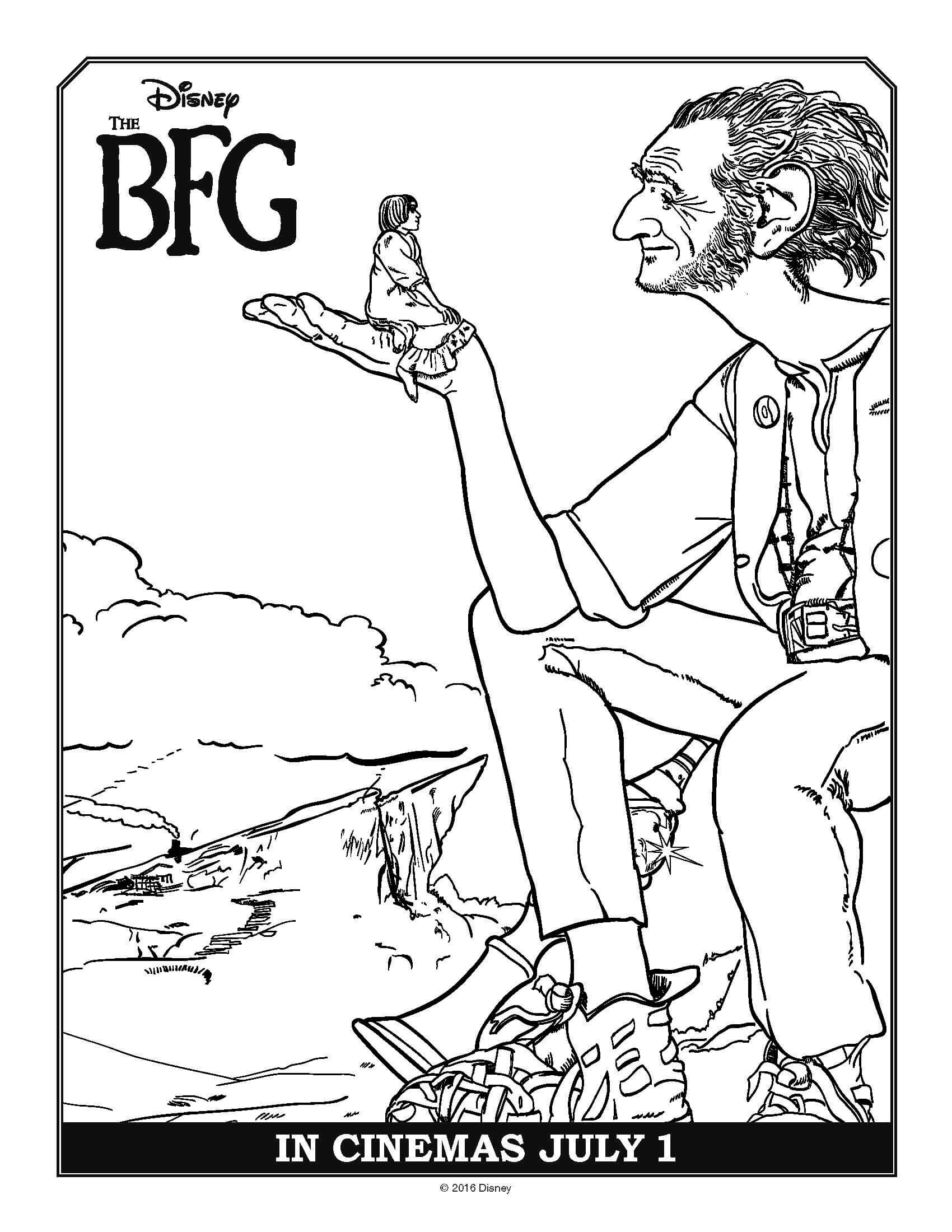 The BFG Coloring pages and free printables