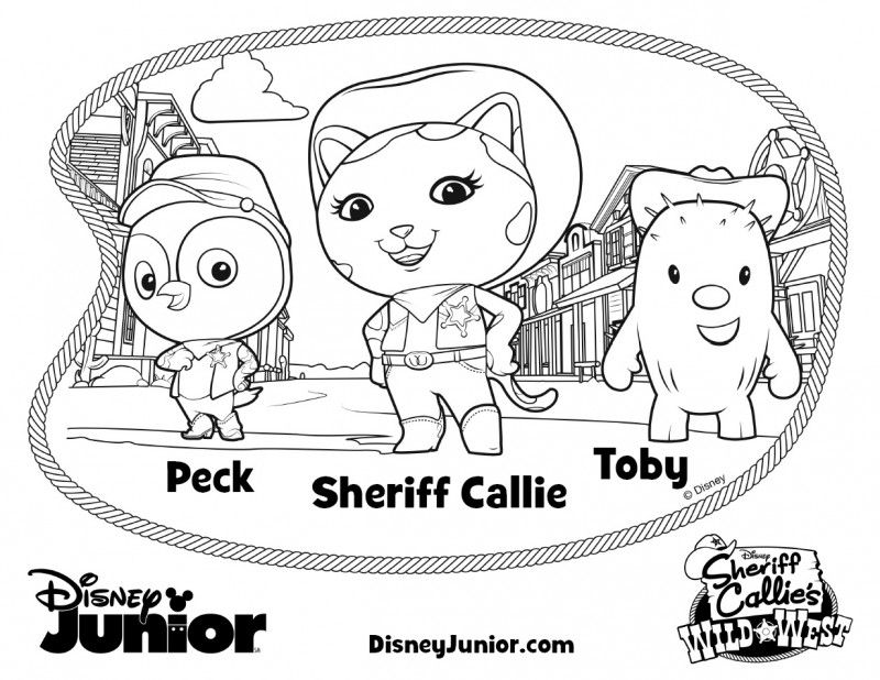 Sheriff Callie Coloring Pages - Wild West: Howdy Partner