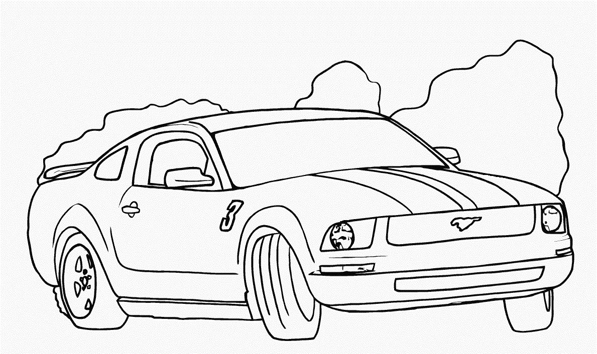 Mustang Car Coloring Pages - Coloring Page Photos