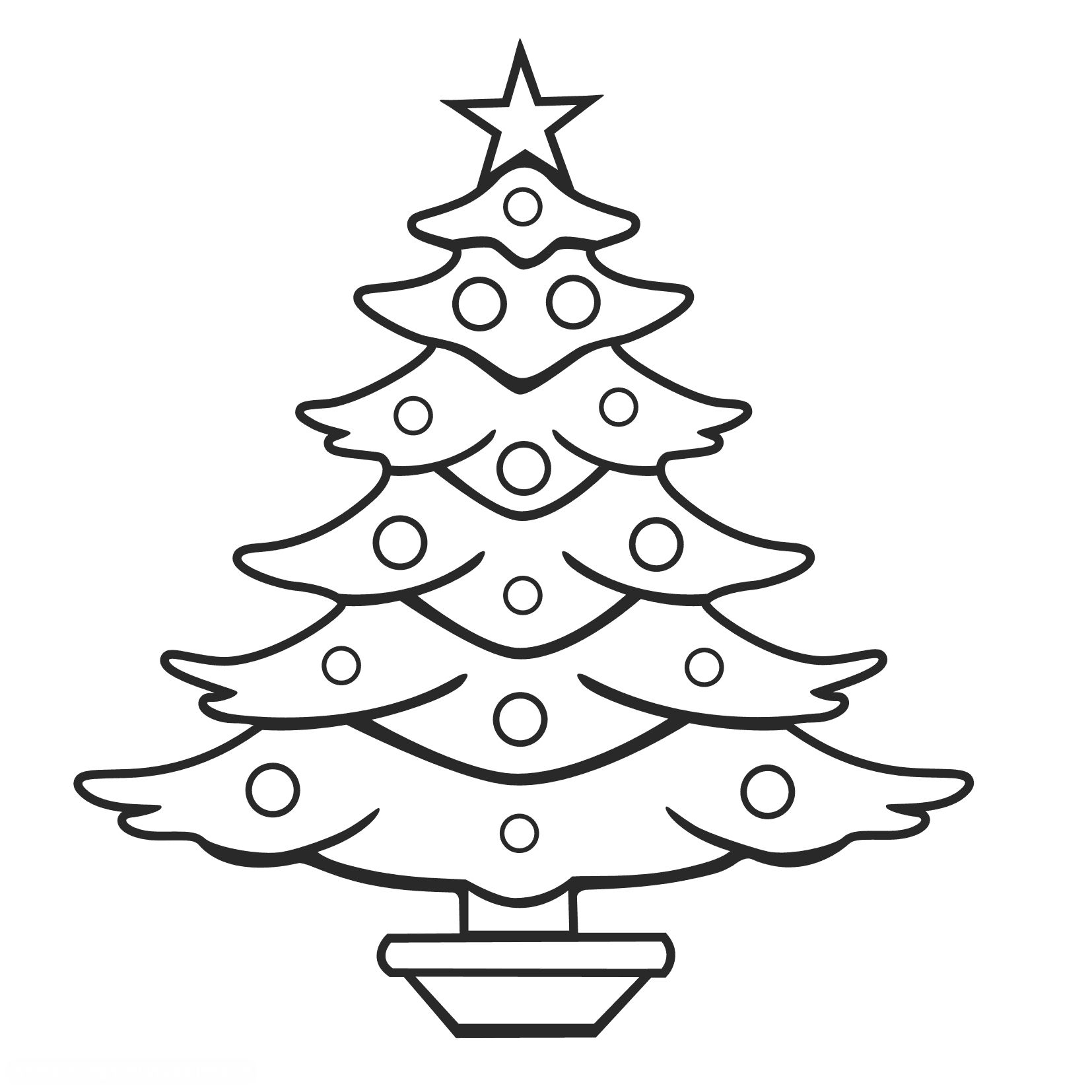 Best Christmas Tree Outline #7027 - Clipartion.com
