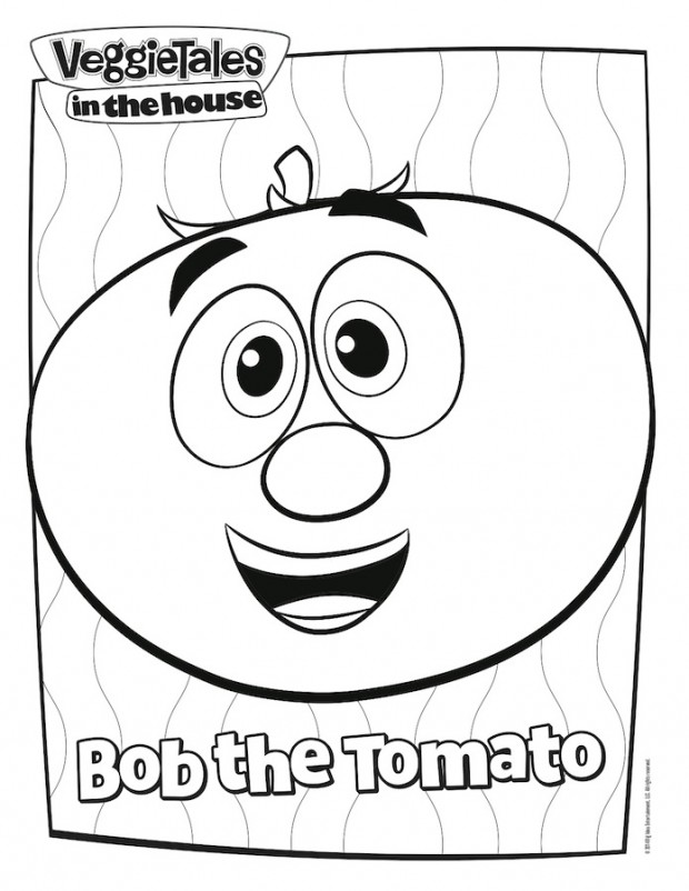 VeggieTales in the House - Bob The Tomato Coloring Page