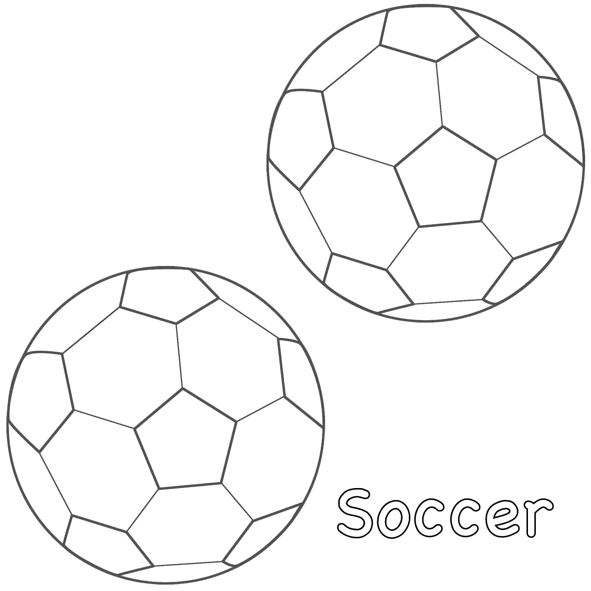 Soccer Balls - Coloring Page (Sports)