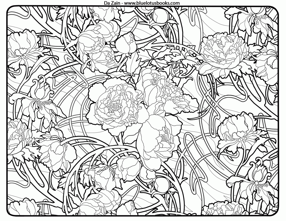 Alfons Mucha Art Nouveau Free Adult Coloring Pages – Adult ...