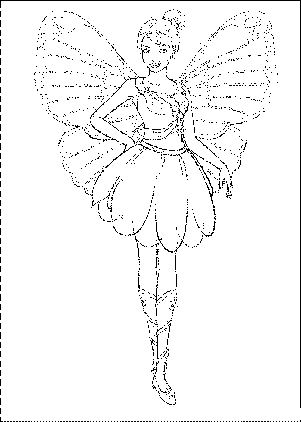 Barbie Fairy Coloring Pages   Printable Kids Colouring Pages ...