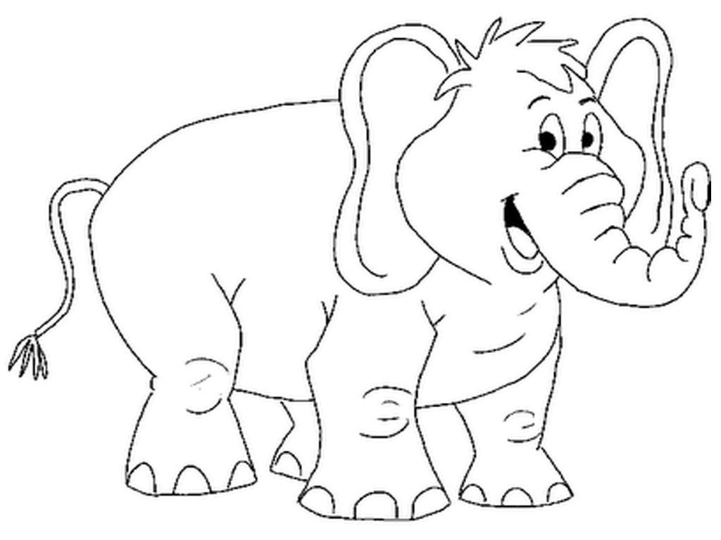 Free Coloring Pages Of Elephants - Coloring Page