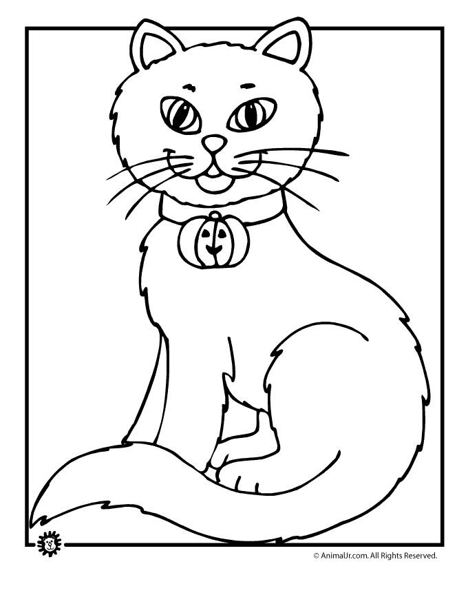 Pete The Cat Halloween Coloring Page - Coloring Home
