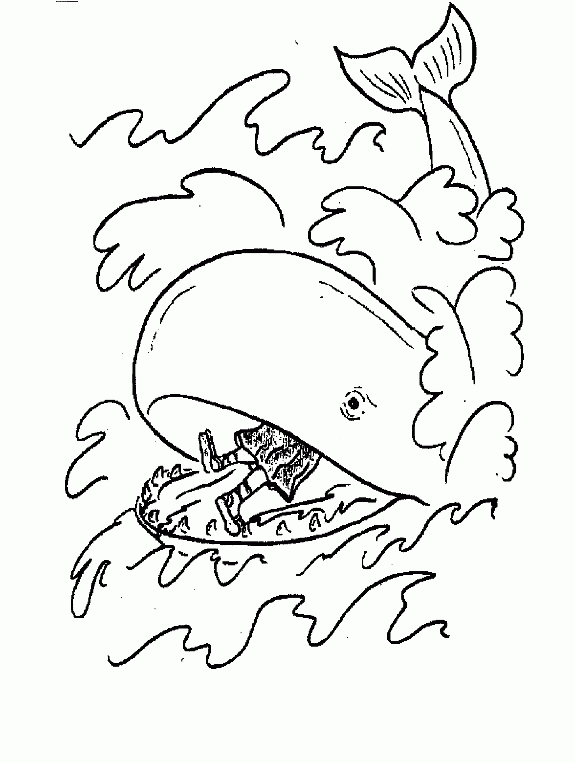 Free Printable Jonah and The Whale Coloring Pages For Kids